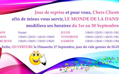 Jour de reprise !